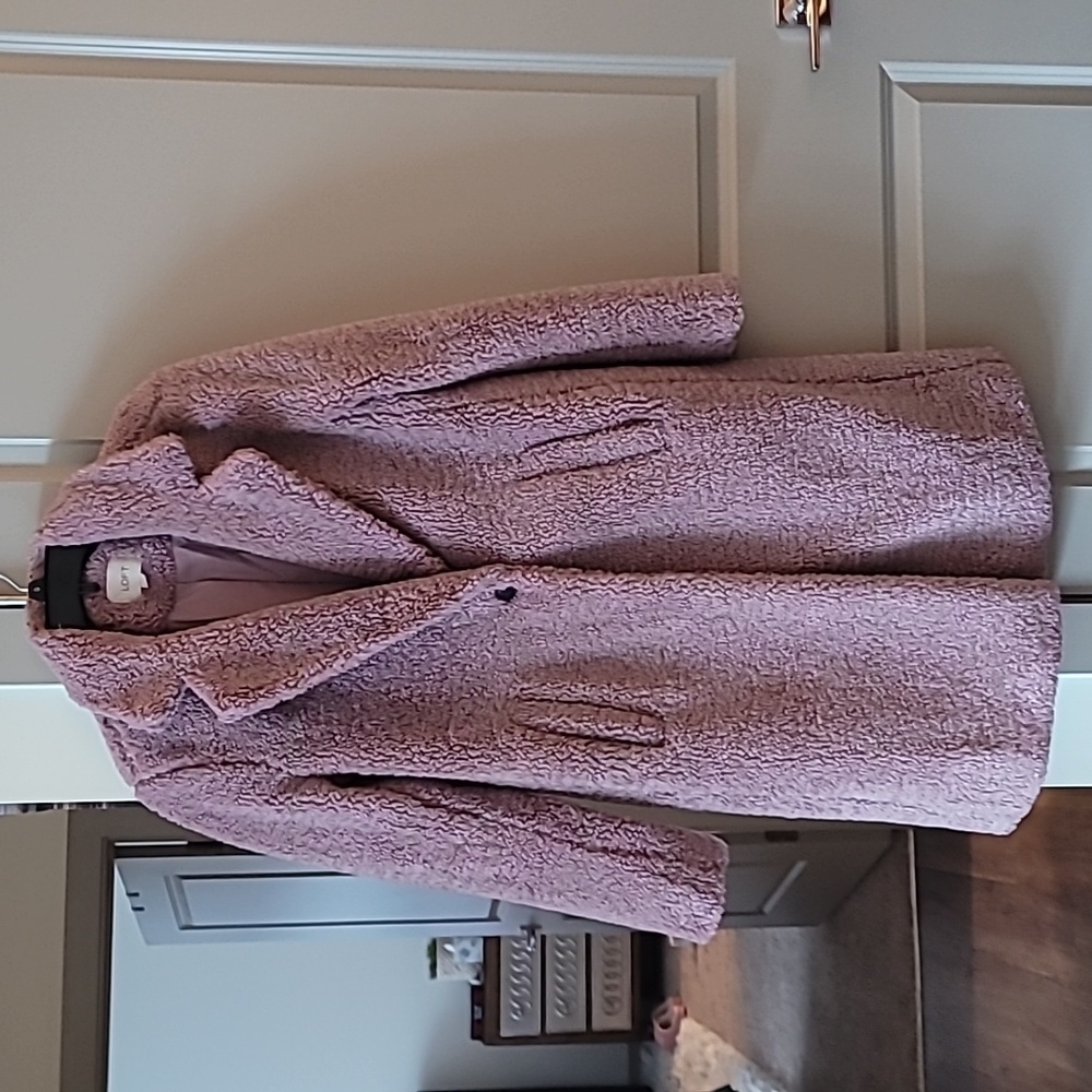 Loft long sherpa coat